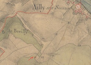 ferme d'Ailly - carte etat major  1820-1866 - fleche by . 